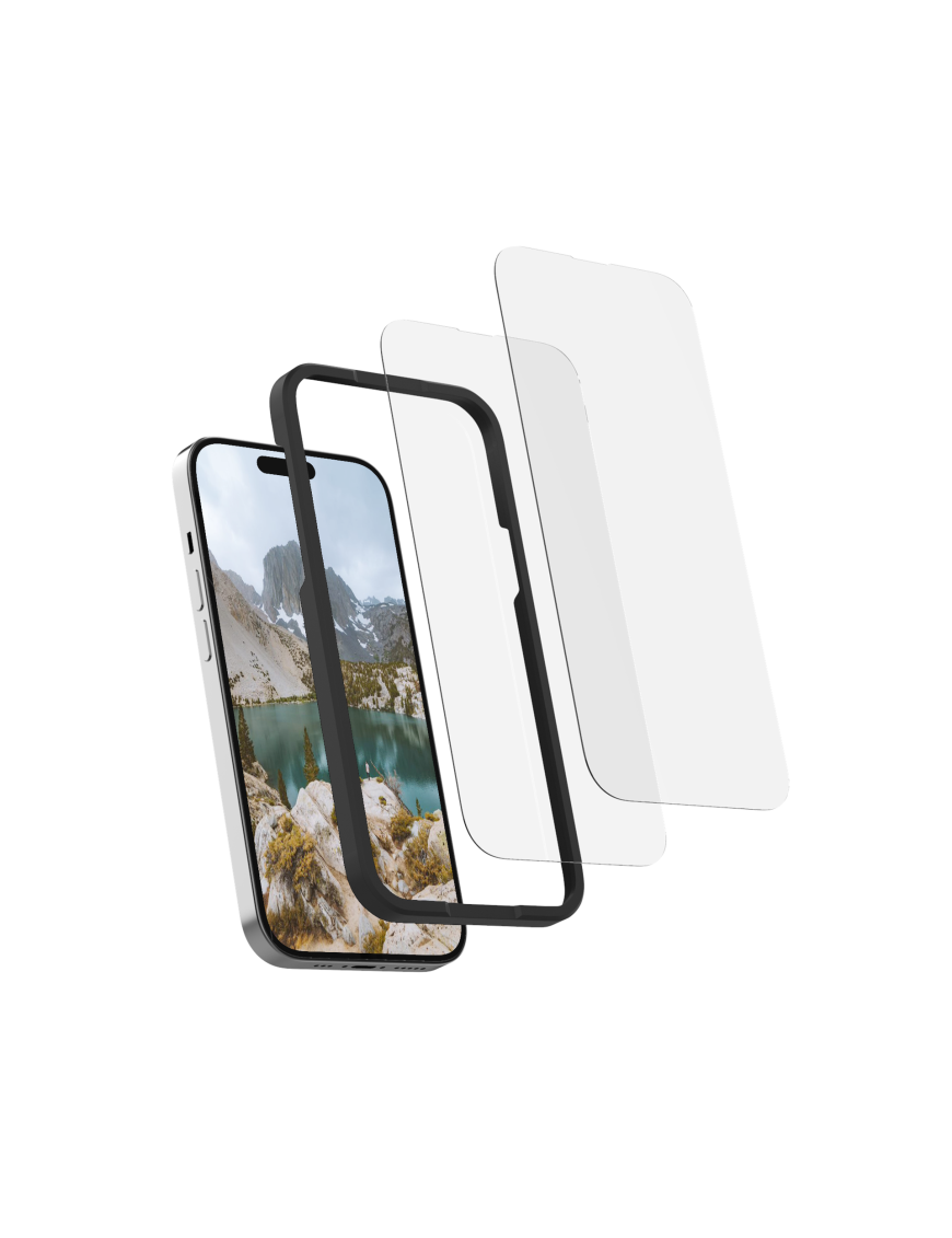 ROKFORM Kit de protection d'écran en verre trempé pour iPhone 15 Pro
