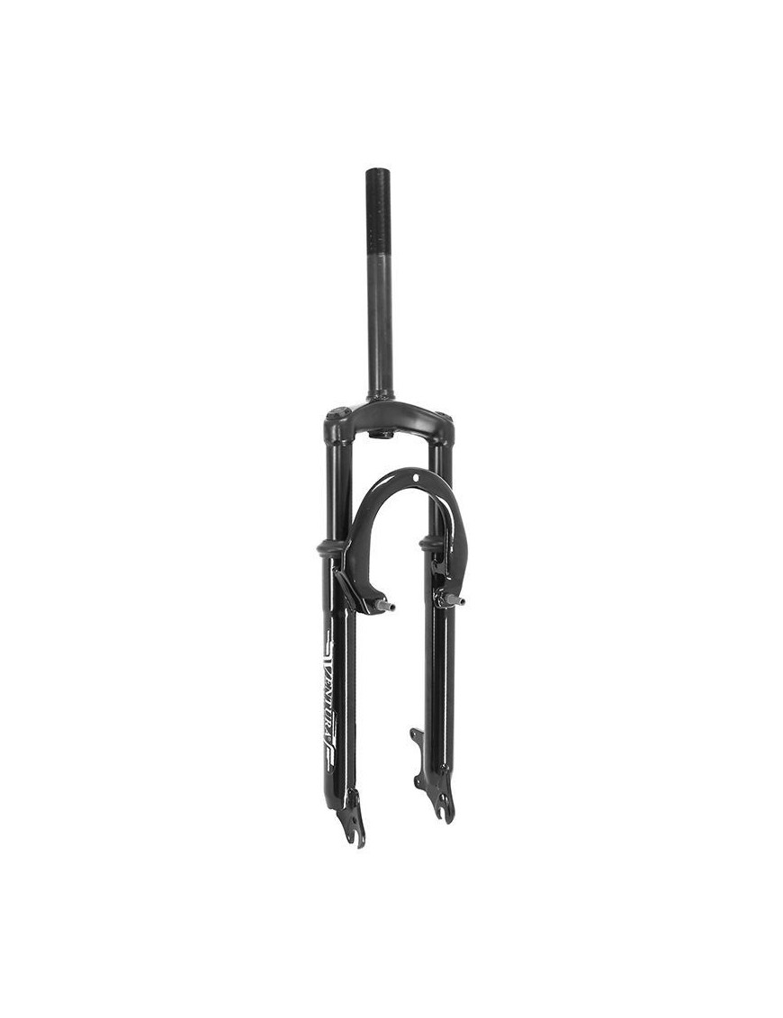 FOURCHE VTT 26 " M-W A SUSPENSION ACIER RESSORT-ELASTOMERE POUR V-BRAKE ET DISQUE NOIR DEB. 80mm PIVOT (220-85mm) FILETE 1"-22.