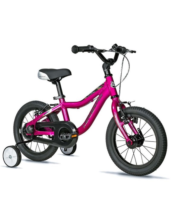 VELO MUSCULAIRE ENFANT 14 POUCES LEADER FOX BUBU 2025 ROSE MONOVITESSE CADRE ALU (TAILLE ENFANT JUSQU'A 105cm) -V BRAKE-