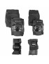 PROTECTION GENOUILLERES - COUDIERES ET POIGNETS COOLRIDE NOIR (KIT 6 PIECES) POUR VELO - ROLLER - SKATE
