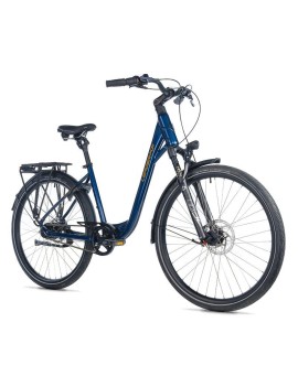 VELO MUSCULAIRE CITY BIKE 28 LEADER FOX ESCALANTE 2025 MIXTE BLEU BRILLANT NEXUS 8V COURROIE (18'' - H45,7cm - TAILLE M - POUR 
