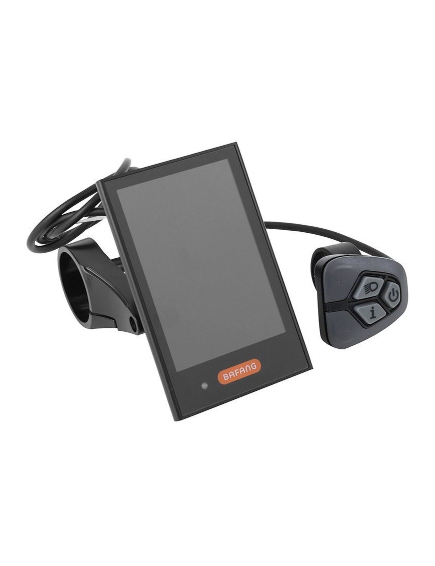 COMPTEUR - DISPLAY AVEC UNITE DE COMMANDE VAE BAFANG DP C18 UART POUR MOTEUR CENTRAL NOIR (SUPPORT 22,2-25 mm LONGUEUR CABLE 50