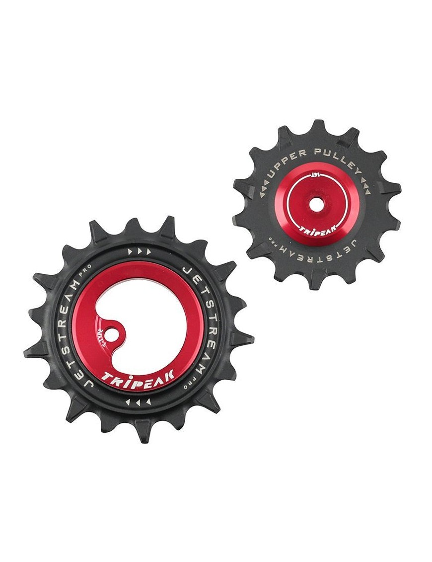 GALET DERAILLEUR AOPW TRIPEAK 14-18 DENTS CERAMIQUE 12x1V. SRAM T TYPE ROUGE (JEU DE 2) (GARANTIE 4 ans)