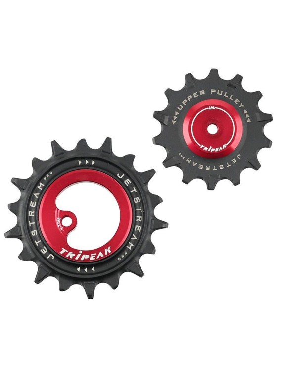 GALET DERAILLEUR AOPW TRIPEAK 14-18 DENTS CERAMIQUE 12x1V. SRAM T TYPE ROUGE (JEU DE 2) (GARANTIE 4 ans)