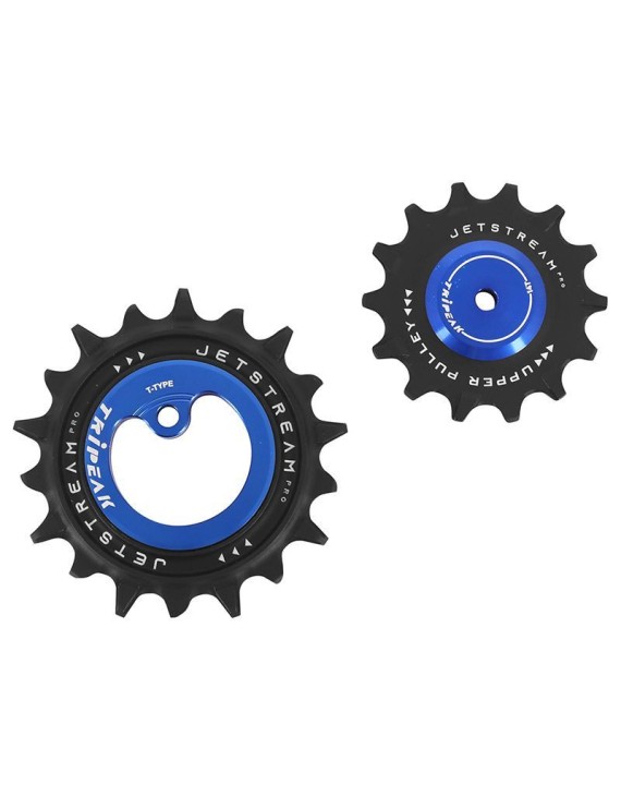 GALET DERAILLEUR AOPW TRIPEAK 14-18 DENTS CERAMIQUE 12x1V. SRAM T TYPE BLEU FONCE (JEU DE 2) (GARANTIE 4 ans)