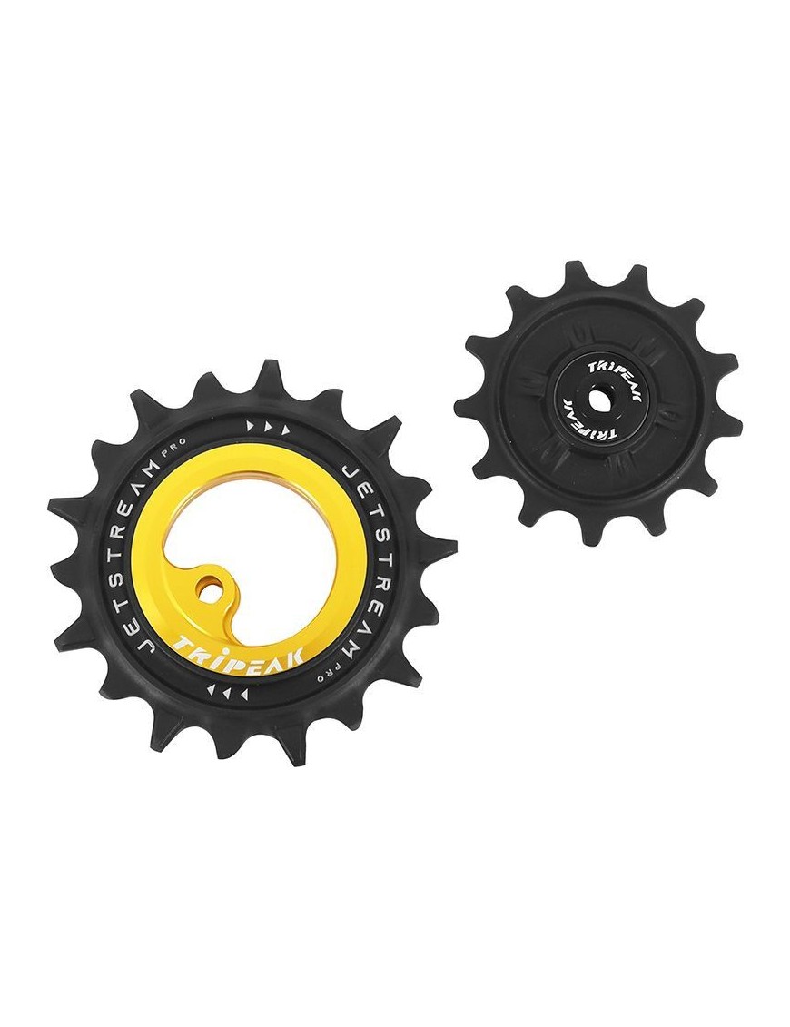 GALET DERAILLEUR AOPW TRIPEAK 13-18 DENTS CERAMIQUE 12x1-11x2V. SHIMANO DEORE XT 8100-8130 SLX 7120-7100 GRX 822 OR (JEU DE 2) 