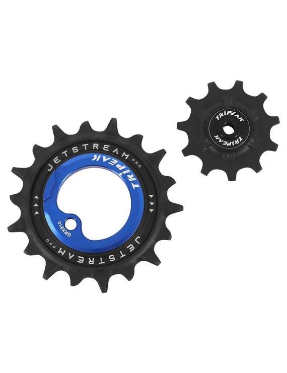 GALET DERAILLEUR AOPW TRIPEAK 11-18 DENTS CERAMIQUE 12-11x2V. SHIMANO GRX RX810 - 815 - 820 BLEU FONCE (JEU DE 2) (GARANTIE 4 a