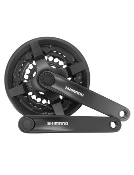 PEDALIER VTT SHIMANO  6-7-8V. TY301 NOIR 175mm 42-34-24 (BOITIER 123mm)