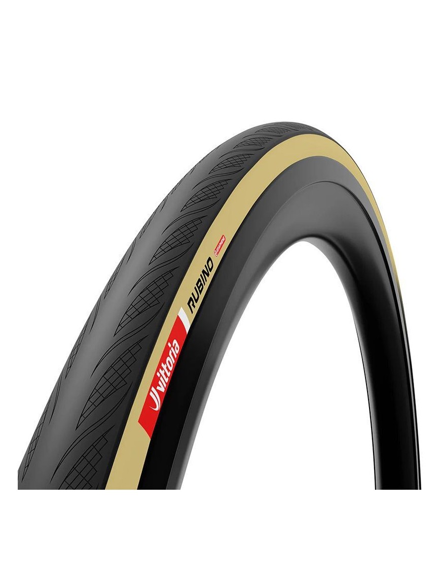 PNEU ROUTE 700 X 28 VITTORIA RUBINO V NOIR-BEIGE GRAPHENE 2.0 TUBELESS READY (28-622) 315g