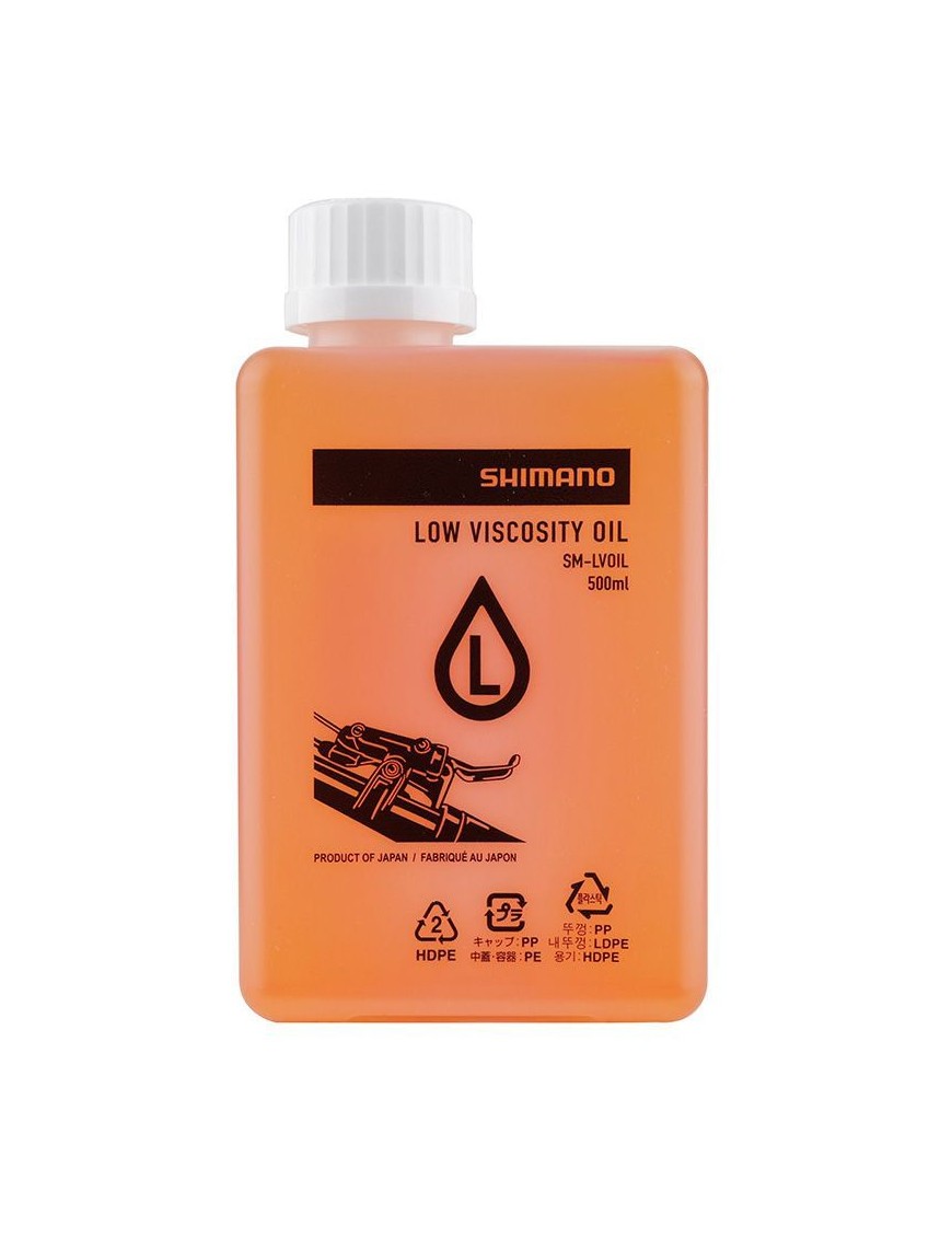 LIQUIDE DE FREIN - HUILE VELO SHIMANO MINERAL POUR XTR M9220, M9200, MT805 (500ml) -VISCOSITE FAIBLE-