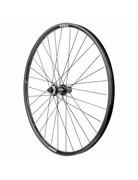 ROUE VTT DISQUE BLOCAGE 27.5" KARMA ARRIERE NOIR MOYEU SHIMANO QC400 CENTER LOCK CASSETTE TYPE SHIMANO 11-10-9V 32 RAYONS JANTE