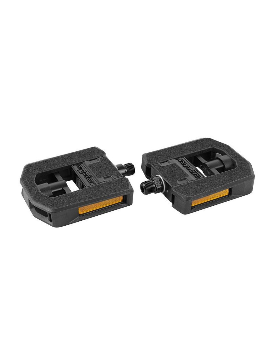 PEDALE CITY ERGOTEC PLIANTE ALU-RESINE NOIR 9-16 (PAIRE SUR CARTE) 100x102mm