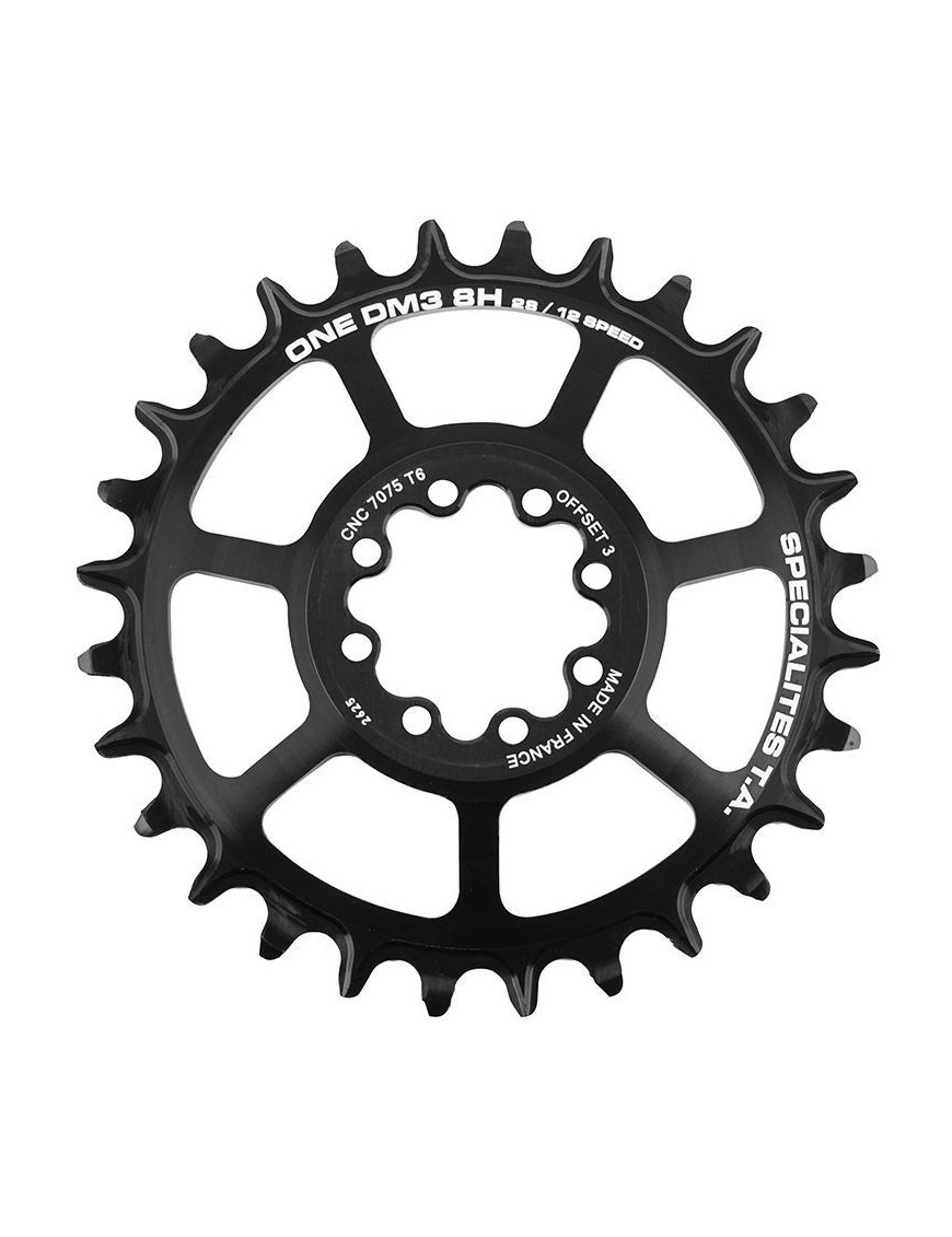 PLATEAU VTT DIRECT MOUNT POUR SRAM GX - XX1 - X01 TA ONE DM3 8H 28DTS 11-12V. NOIR (transmIssion BOOST DEPORT 3mm)