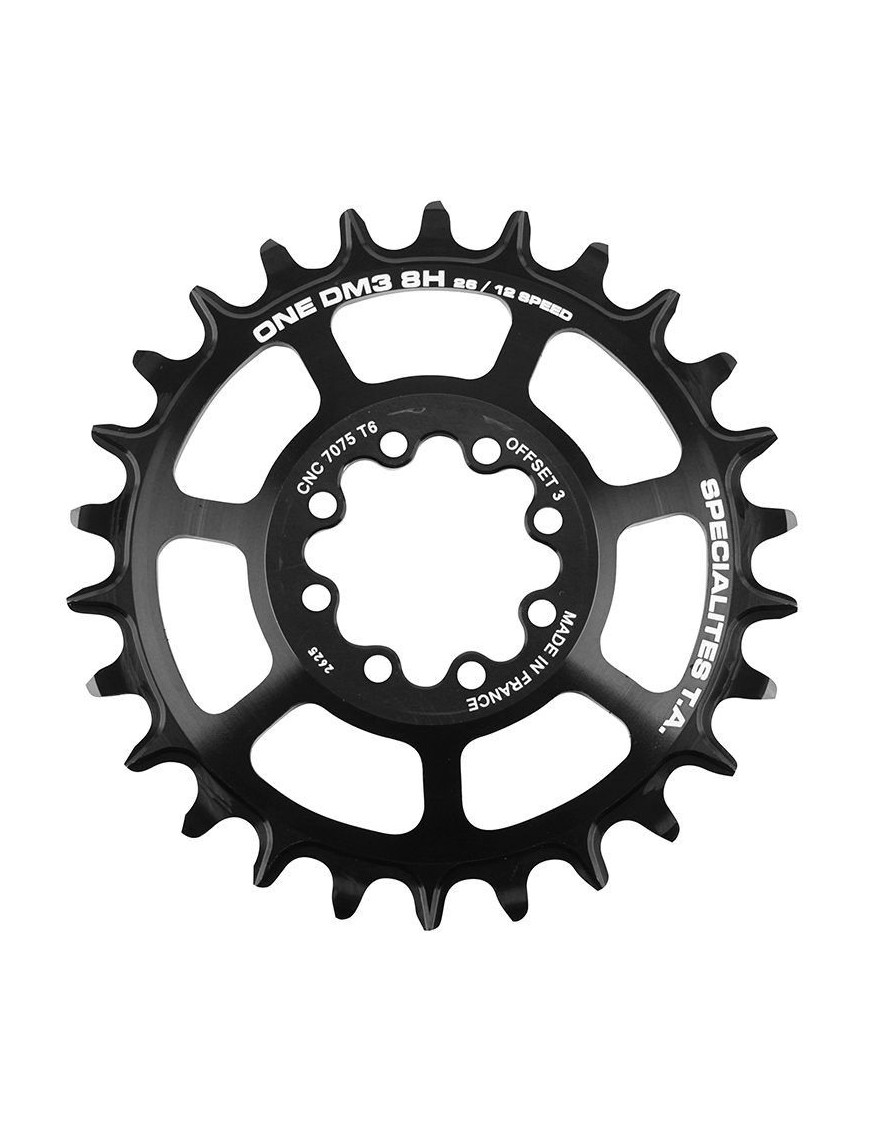 PLATEAU VTT DIRECT MOUNT POUR SRAM GX - XX1 - X01 TA ONE DM3 8H 26DTS 11-12V. NOIR (transmIssion BOOST DEPORT 3mm)