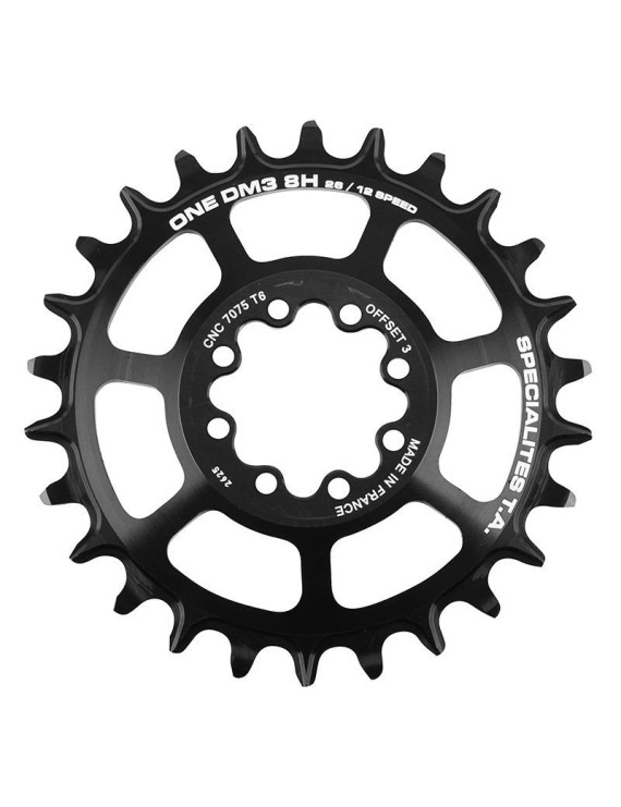 PLATEAU VTT DIRECT MOUNT POUR SRAM GX - XX1 - X01 TA ONE DM3 8H 26DTS 11-12V. NOIR (transmIssion BOOST DEPORT 3mm)