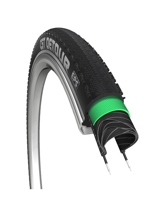 PNEU GRAVEL 700 X 38 CST DETOUR NOIR TR (38-622) -RENFORT ANTI-CREVAISON EPS-