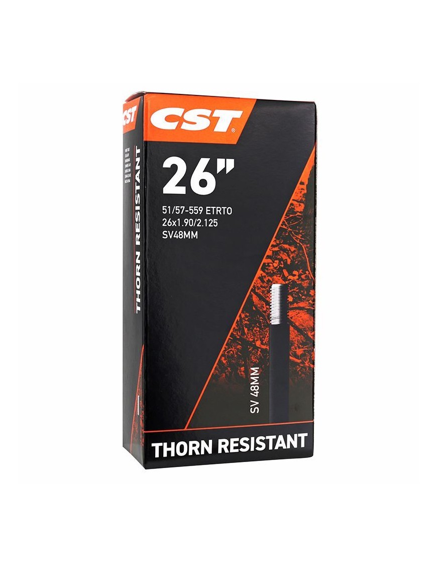CHAMBRE A AIR VELO 26 x 1.90-2.125 CST RENFORCEE VALVE STANDARD 48 mm