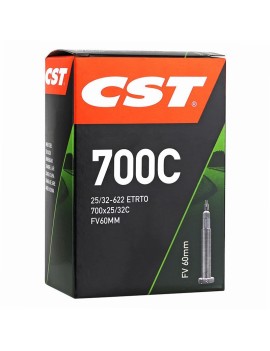 CHAMBRE A AIR VELO 700 x 25-32 CST VALVE PRESTA NOIR 60 mm