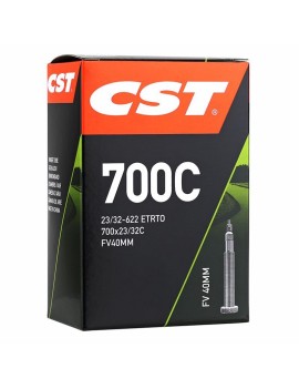 CHAMBRE A AIR VELO 700 x 25-32 CST VALVE PRESTA NOIR 40 mm