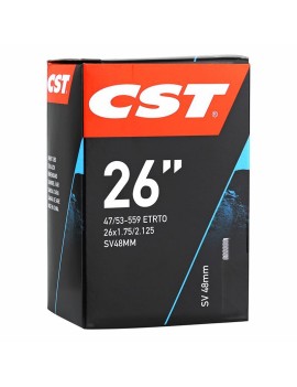 CHAMBRE A AIR VELO 26 x 1.75-2.125 CST VALVE STANDARD 48 mm