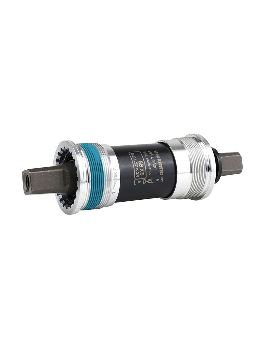 BOITIER PEDALIER SHIMANO CARRE UN300 127mm (boite de 68) FILETAGE ANGLAIS - BSC - 1,37x24 (MONTAGE ATELIER)