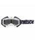 MASQUE-LUNETTES CROSS ADX MX BLANC-NOIR ECRAN TRANSPARENT ANTI-RAYURES (HOMOLOGUE EN1938) (+ LIVRE AVEC ECRAN MIROIR)
