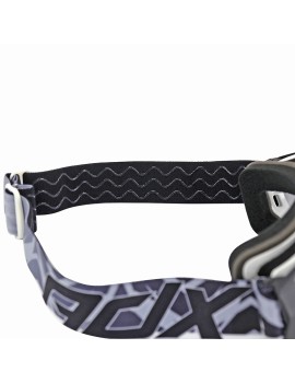 MASQUE-LUNETTES CROSS ADX MX BLANC-NOIR ECRAN TRANSPARENT ANTI-RAYURES (HOMOLOGUE EN1938) (+ LIVRE AVEC ECRAN MIROIR)