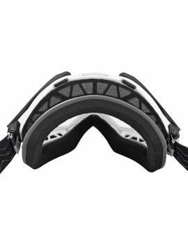 MASQUE-LUNETTES CROSS ADX MX BLANC-NOIR ECRAN TRANSPARENT ANTI-RAYURES (HOMOLOGUE EN1938) (+ LIVRE AVEC ECRAN MIROIR)