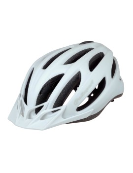 CASQUE VELO CITY ADULTE POLISPORT SPORT FLOW IN-MOLD BLANC MAT AVEC VISIERE GRISE TAILLE 54-58 SYSTEM QUICK LOCK
