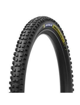 PNEU VTT GRAVITY 27.5 X 2.50 MICHELIN WILD ENDURO MH RACING LINE NOIR STICKERS BLEU-JAUNE TUBELESS READY TS (63-584)