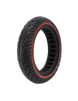 PNEU TROTTINETTE PLEIN  8.5 X 2.00 NOIR LISERET ROUGE - LARGEUR INTERIEUR 34 mm