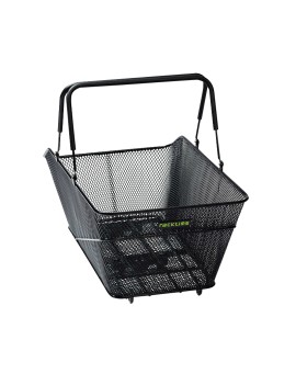PANIER ARRIERE FIL ACIER RACKTIME BASK IT TRUNK LARGE 28L NOIR AVEC ANSE SUR PORTE BAGAGE (51x31x25,5 cm) - COMPATIBLE SYSTEME 
