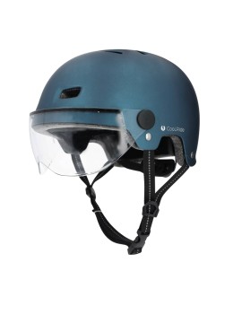 CASQUE VELO ADULTE CITY BLEU AVEC VISIERE ET MOLETTE DE REGLAGE TAILLE 53-59 (VENDU A L'UNITE)