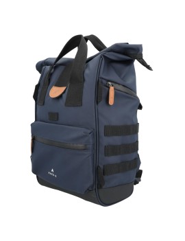 SACOCHE ARRIERE VELO HAPO.G ROLL-TOP BLEU MEDIUM CONVERTIBLE SAC A DOS (53x26x16cm) (VENDU A L'UNITE) - FIXATION CROCHETS SUR P