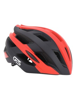CASQUE VELO ADULTE GES ICON-12 ROUTE NOIR-ROUGE IN-MOLD TAILLE 58-62 FIT-SYSTEM (VENDU EN BOITE) - 21 AERATIONS (OFFRE SPECIALE