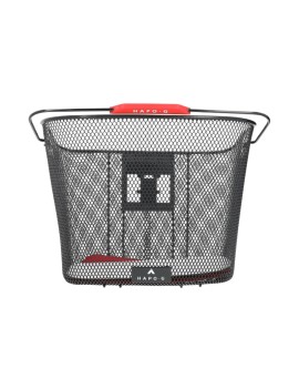 PANIER AVANT ACIER NID ABEILLE HAPO.G NOIR  (33x26x25 cm)  -VENDU AVEC FIXATION DMTS VAE - E-BIKE (LARGEUR INTERIEURE FIXATION 