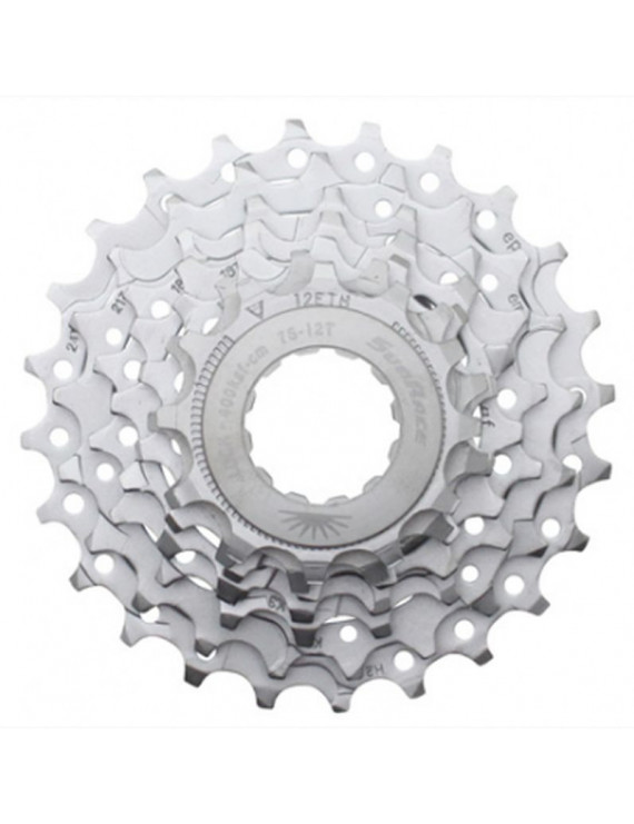 CASSETTE  7V. SUNRACE 12-24 R63 POUR SHIMANO-SRAM NICKEL (LIVRE EN BOITE) (12-13-14-16-18-21-24)