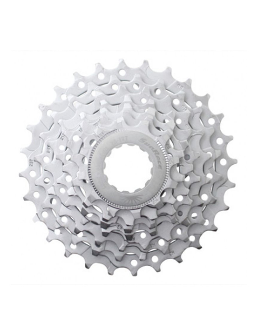 CASSETTE  7V. SUNRACE M63 12-28 VTT POUR SHIMANO-SRAM NICKEL (LIVRE EN BOITE) (12-14-16-18-21-24-28)