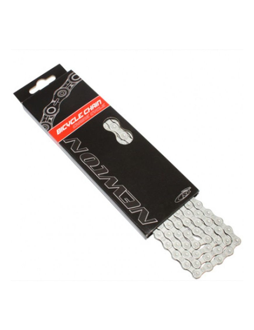 CHAINE VELO ROUTE-VTT  9V. NEWTON ANTI-ROUILLE GRIS 114 MAILLONS