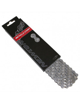 CHAINE VELO  9V. NEWTON GRIS 114 MAILLONS (COMPATIBLE SHIMANO-CAMPAGNOLO-SRAM)