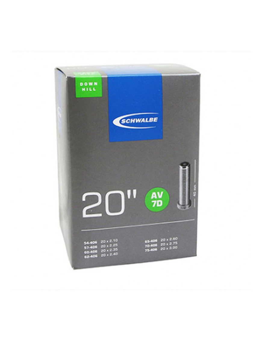 CHAMBRE A AIR VELO 20 x 3.00 FAT BIKE SCHWALBE VALVE STANDARD (54-75-406) (AV7D)