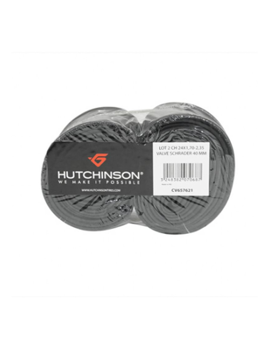 CHAMBRE A AIR VELO 24 x 1.70-2.35 HUTCHINSON VALVE STANDARD 40mm (VENDU PAR LOT DE 2)