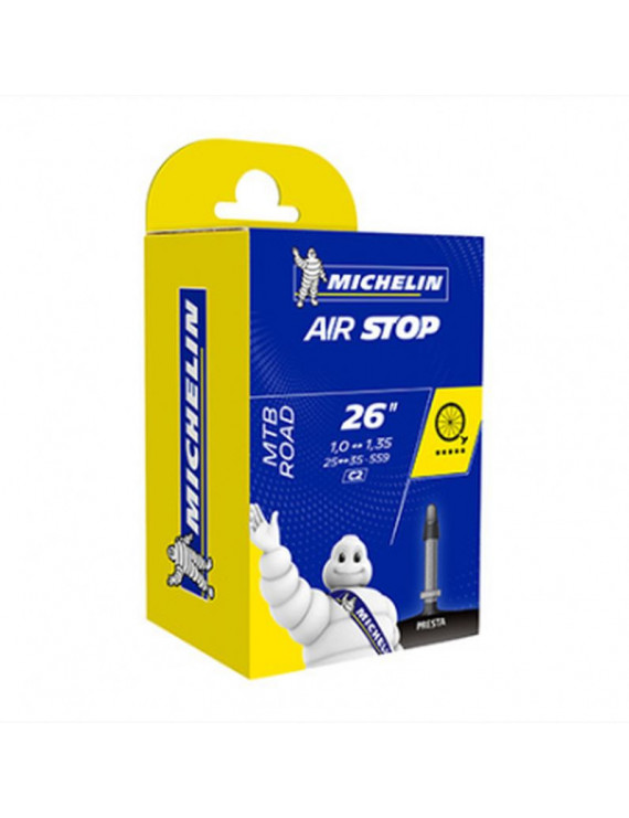 CHAMBRE A AIR VELO 26 x 1.00-1.35 MICHELIN C2 VALVE PRESTA 40mm 135g