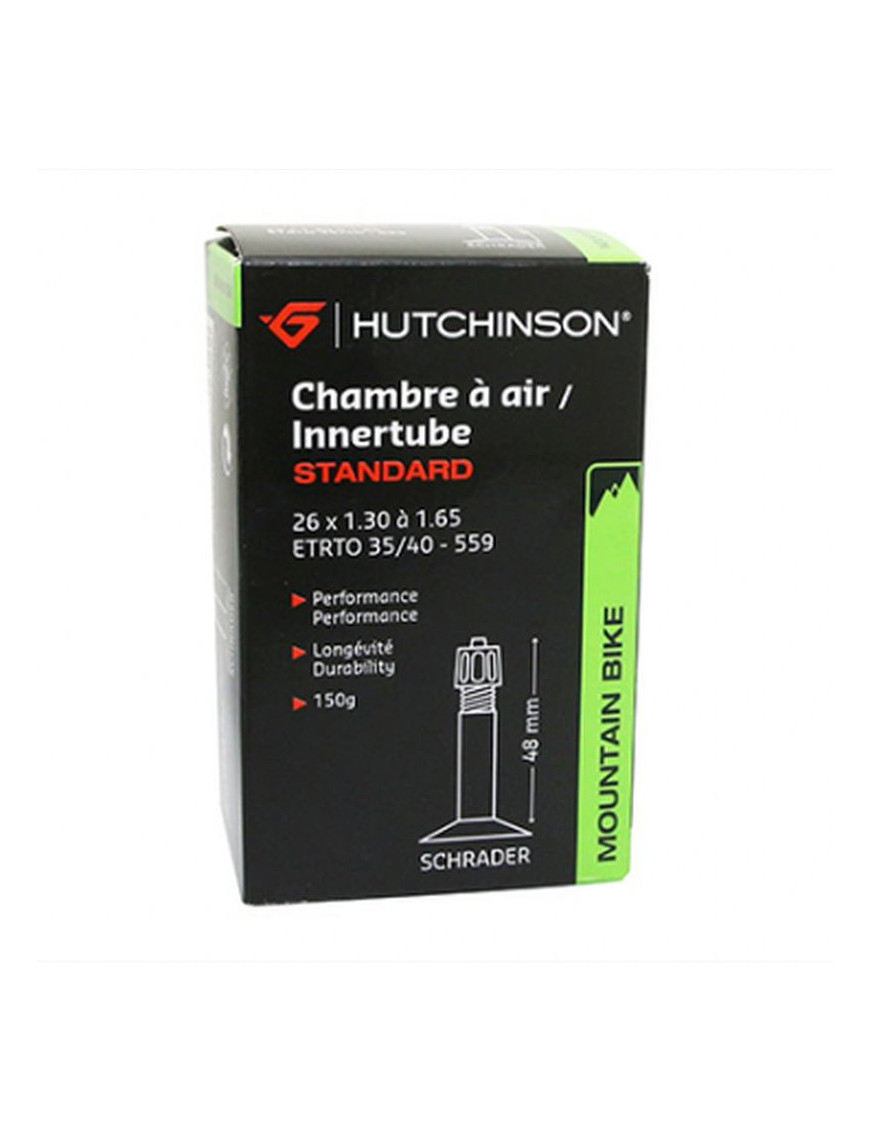 CHAMBRE A AIR VELO 26 x 1.30-1.65 HUTCHINSON VALVE STANDARD 48mm 150g