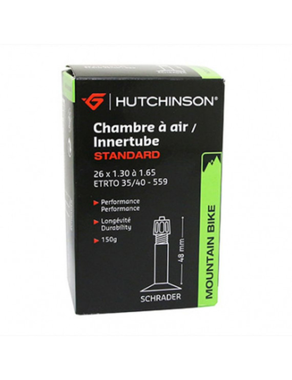 CHAMBRE A AIR VELO 26 x 1.30-1.65 HUTCHINSON VALVE STANDARD 48mm 150g