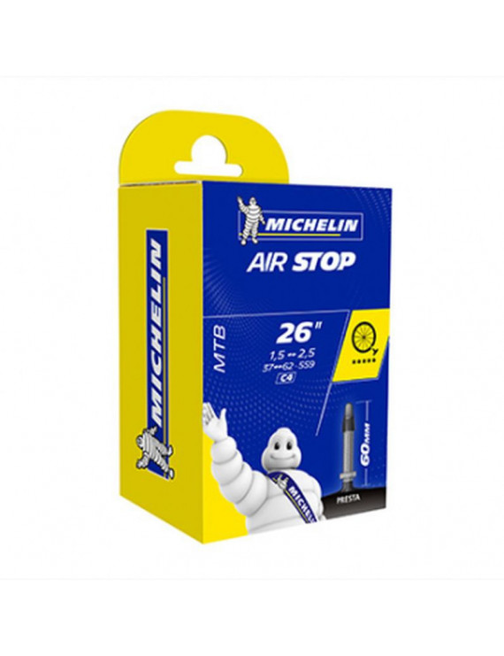 CHAMBRE A AIR VELO 26 x 1.50-2.10 MICHELIN C4 VALVE PRESTA 60mm 198g