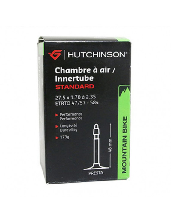 CHAMBRE A AIR VELO 27.5 x 1.70-2.35 HUTCHINSON VALVE PRESTA 48mm 173g