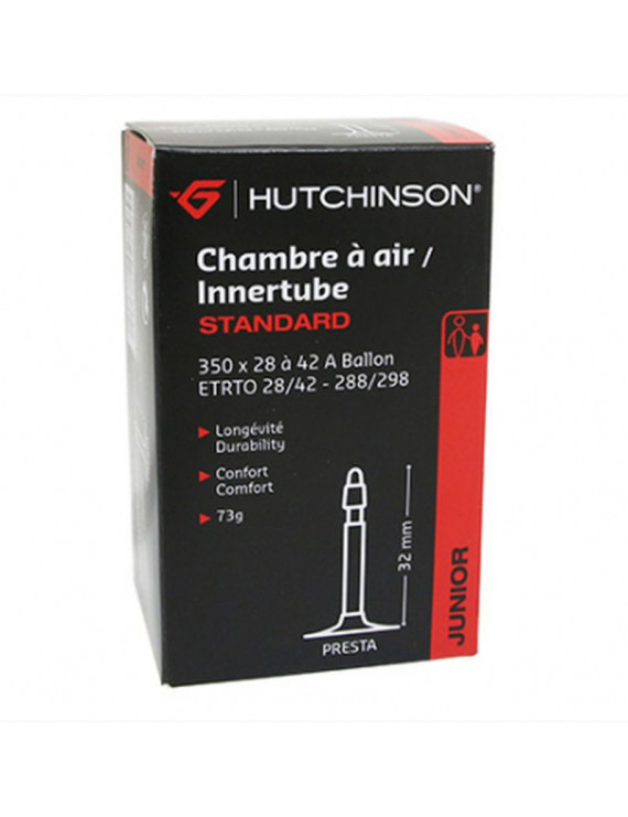 CHAMBRE A AIR VELO 350 x 28-42A HUTCHINSON VALVE PRESTA 32mm 73g