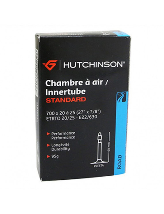 CHAMBRE A AIR VELO 700 x 20-25 HUTCHINSON VALVE PRESTA 60mm 95g