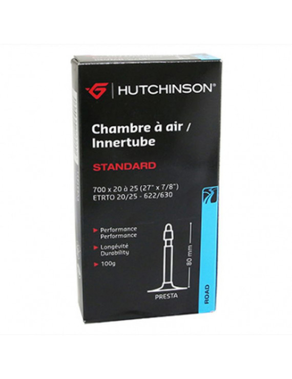 CHAMBRE A AIR VELO 700 x 20-25 HUTCHINSON VALVE PRESTA 80mm 100g